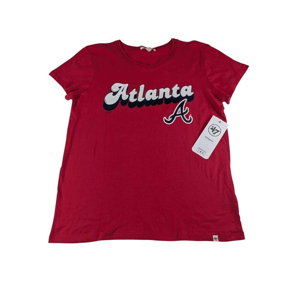 NWT '47 Atlanta Braves Racer Red Short Sleeve T-Shirt Women's Size Medium